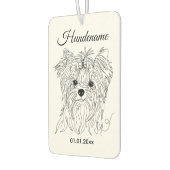 Yorkshire Terrier one line art customizable dog Luchtverfrisser (Links)