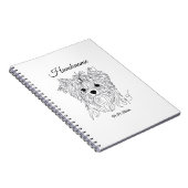 Yorkshire Terrier one line art customizable dog Notitieboek (Rechterzijde)