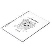 Yorkshire Terrier one line art customizable dog Notitieboek (Linkerzijde)