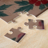 Yorkshire Terrier op cadeaus met kerstmuts Legpuzzel (Zijkant)