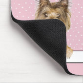 Yorkshire Terrier op Polka Dots Muismat (Hoek)