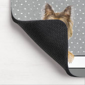 Yorkshire Terrier op Polka Dots Muismat (Hoek)