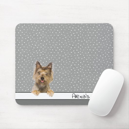 Yorkshire Terrier op Polka Dots Muismat (Met muis)