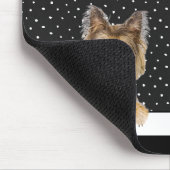 Yorkshire Terrier op Polka Dots Muismat (Hoek)