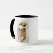 Yorkshire Terrier op witte achtergrond lopend Mok (Voorkant links)