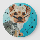 Yorkshire Terrier Painting by Alfred Fox Grote Klok (Voorkant)