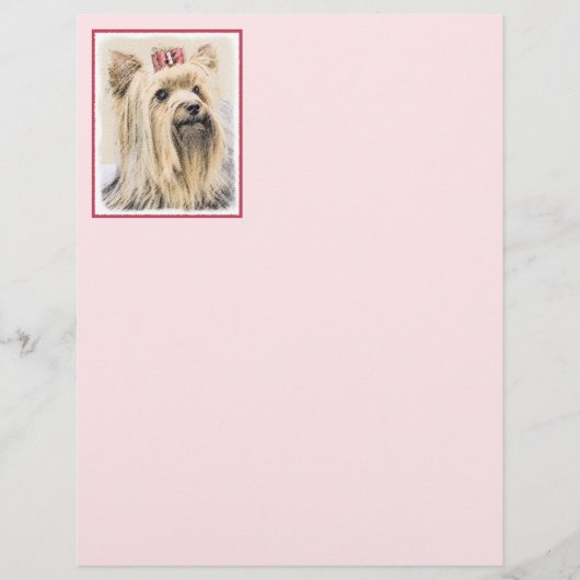 Yorkshire Terrier Painting - Cute Original Dog Art (Voorkant)