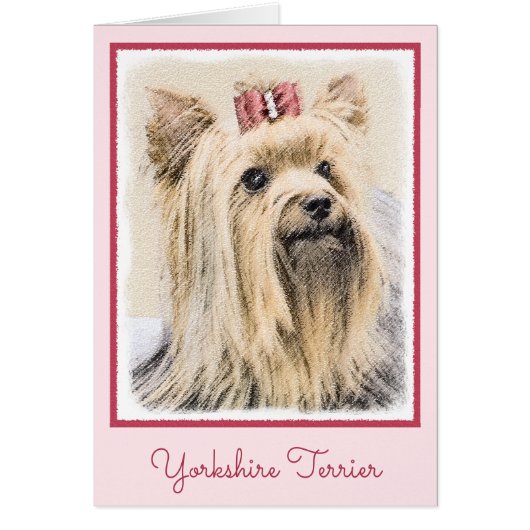 Yorkshire Terrier Painting - Cute Original Dog Art (Voorkant)