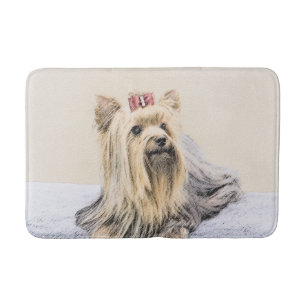 Yorkshire Terrier Painting - Cute Original Dog Art Badmat