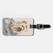 Yorkshire Terrier Painting - Cute Original Dog Art Bagagelabel (Voorkant horizontaal)