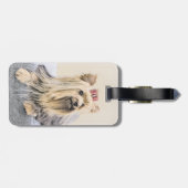 Yorkshire Terrier Painting - Cute Original Dog Art Bagagelabel (Achterkant horizontaal)