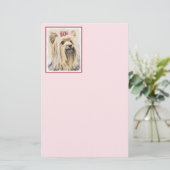 Yorkshire Terrier Painting - Cute Original Dog Art Briefpapier (Staand voorkant)
