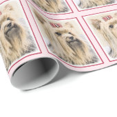 Yorkshire Terrier Painting - Cute Original Dog Art Cadeaupapier (Rol Hoek)