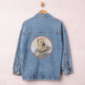 Yorkshire Terrier Painting - Cute Original Dog Art Denim Jacket (Hangar)