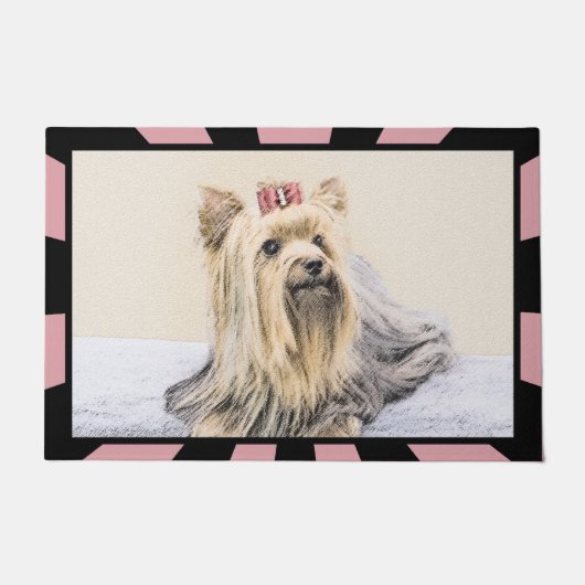 Yorkshire Terrier Painting - Cute Original Dog Art Deurmat (Voorkant)
