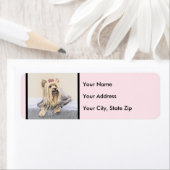 Yorkshire Terrier Painting - Cute Original Dog Art Etiket (Insitu)