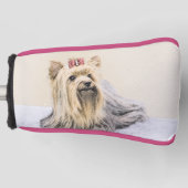 Yorkshire Terrier Painting - Cute Original Dog Art Golfheadcover (Voorkant)