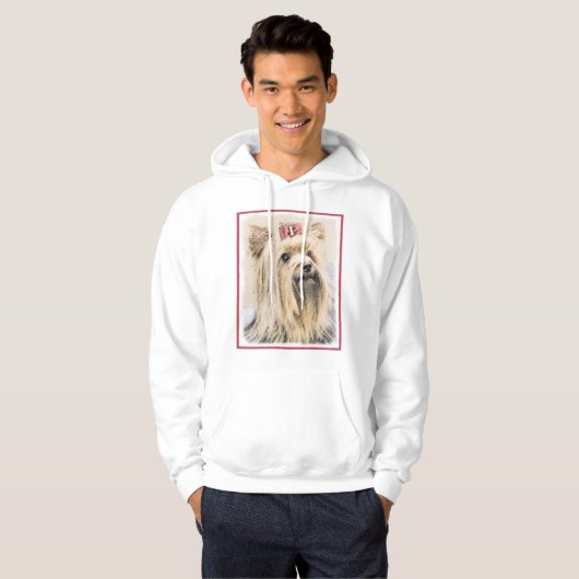 Yorkshire Terrier Painting - Cute Original Dog Art Hoodie (Voorkant volledig)