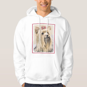 Yorkshire Terrier Painting - Cute Original Dog Art Hoodie