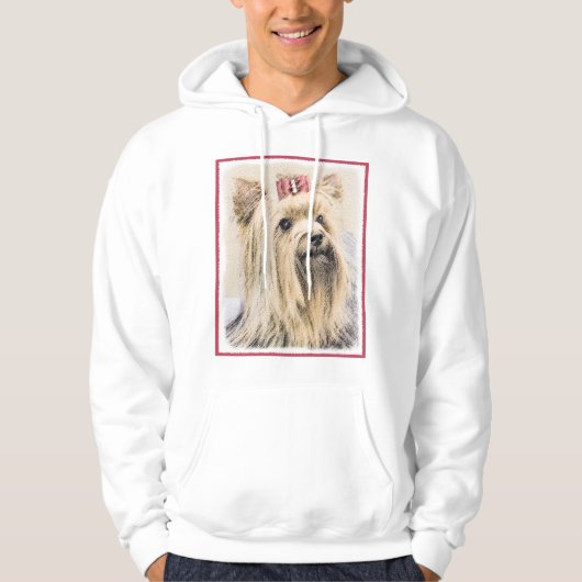 Yorkshire Terrier Painting - Cute Original Dog Art Hoodie (Voorkant)