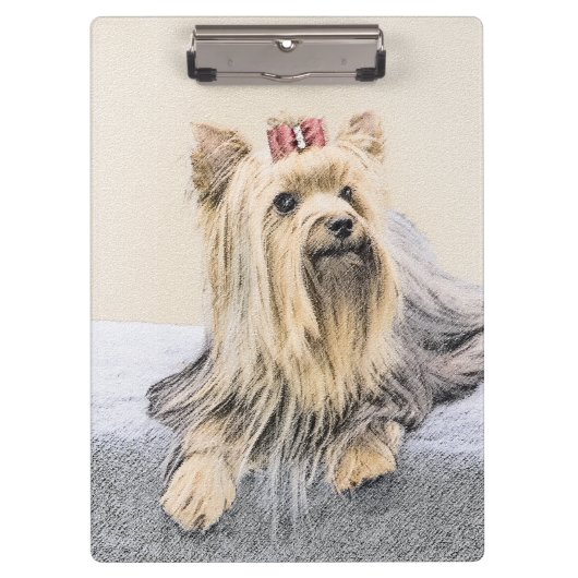 Yorkshire Terrier Painting - Cute Original Dog Art Klembord (Voorkant)