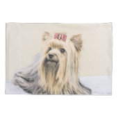 Yorkshire Terrier Painting - Cute Original Dog Art Kussensloop (Achterkant)