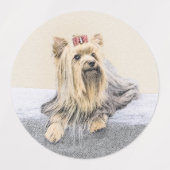 Yorkshire Terrier Painting - Cute Original Dog Art Labels (Design 1)