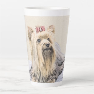 Yorkshire Terrier Painting - Cute Original Dog Art Latte Mok