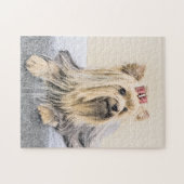 Yorkshire Terrier Painting - Cute Original Dog Art Legpuzzel (Horizontaal)