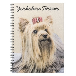 Yorkshire Terrier Painting - Cute Original Dog Art Notitieboek