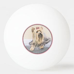 Yorkshire Terrier Painting - Cute Original Dog Art Pingpongbal