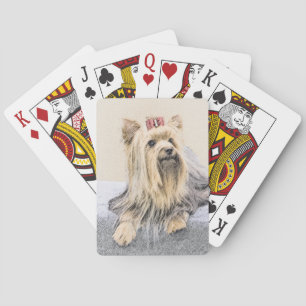 Yorkshire Terrier Painting - Cute Original Dog Art Pokerkaarten