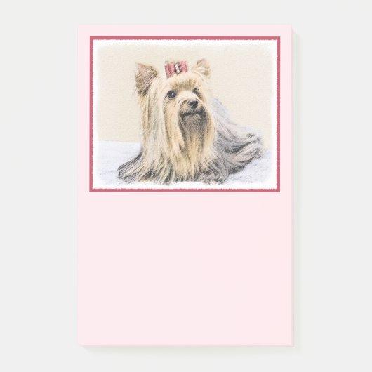 Yorkshire Terrier Painting - Cute Original Dog Art Post-it® Notes (Voorkant)