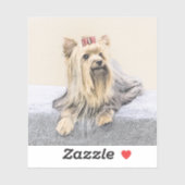 Yorkshire Terrier Painting - Cute Original Dog Art Sticker (Vel)