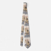 Yorkshire Terrier Painting - Cute Original Dog Art Stropdas (Achterkant)