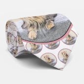 Yorkshire Terrier Painting - Cute Original Dog Art Stropdas (Opgerold)