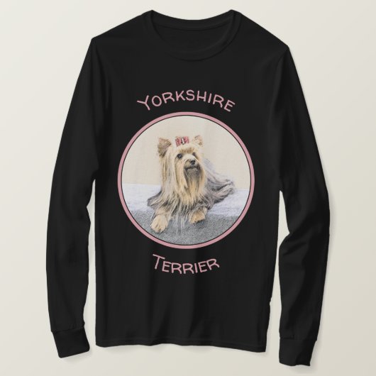 Yorkshire Terrier Painting - Cute Original Dog Art T-shirt (Design voorkant)