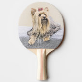Yorkshire Terrier Painting - Cute Original Dog Art Tafeltennisbatje (Achterkant)