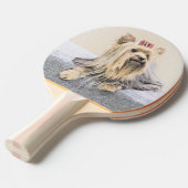 Yorkshire Terrier Painting - Cute Original Dog Art Tafeltennisbatje (Voorkant Gekanteld)
