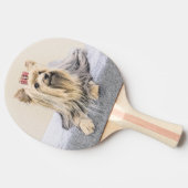 Yorkshire Terrier Painting - Cute Original Dog Art Tafeltennisbatje (Zijkant)