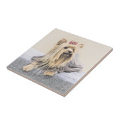 Yorkshire Terrier Painting - Cute Original Dog Art Tegeltje (Zijkant)