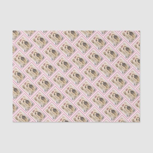 Yorkshire Terrier Painting - Cute Original Dog Art Tissuepapier (Voorkant)