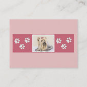 Yorkshire Terrier Painting - Cute Original Dog Art Visitekaartje (Achterkant)