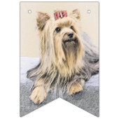 Yorkshire Terrier Painting - Cute Original Dog Art Vlaggetjes (Tweede vlag)