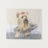 Yorkshire Terrier Painting - Cute Original Dog Art Wandkleed (Voorkant (horizontaal))