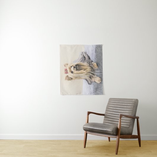 Yorkshire Terrier Painting - Cute Original Dog Art Wandkleed (In situ)