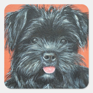 Yorkshire Terrier Painting Vierkante Sticker