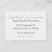 Yorkshire Terrier & Pansies Painting Visitekaartje (Achterkant)