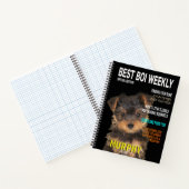 Yorkshire Terrier Parody Magazine Hoesje Notitieboek (Binnen)
