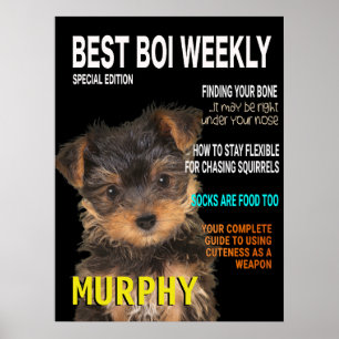 Yorkshire Terrier Parody Magazine Hoesje Poster